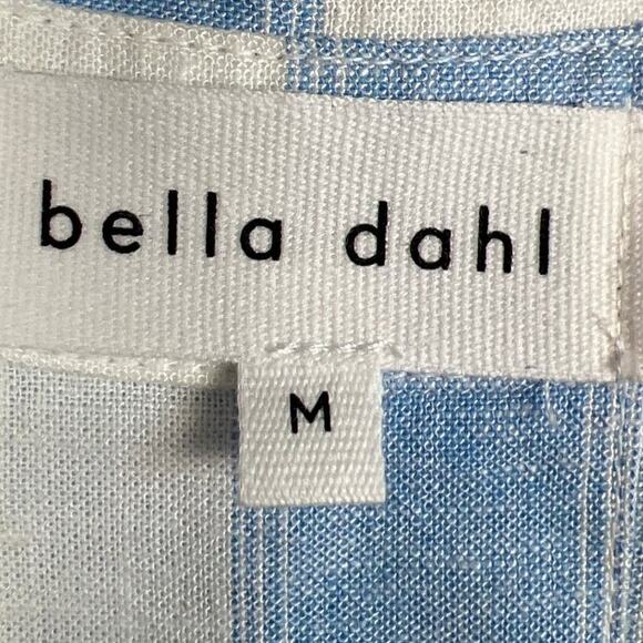 Bella Dahl Women’s Marina Dress Linen Blend Blue White Stripe Size M NWT - Picture 6 of 8